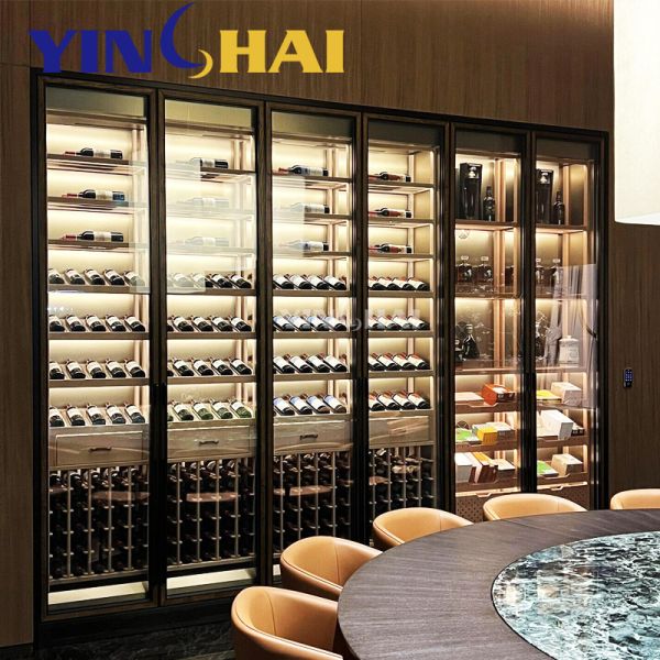 Absorption Refrigerator Glass Wine Display Cabinet Modern Whiskey For Hotel Home