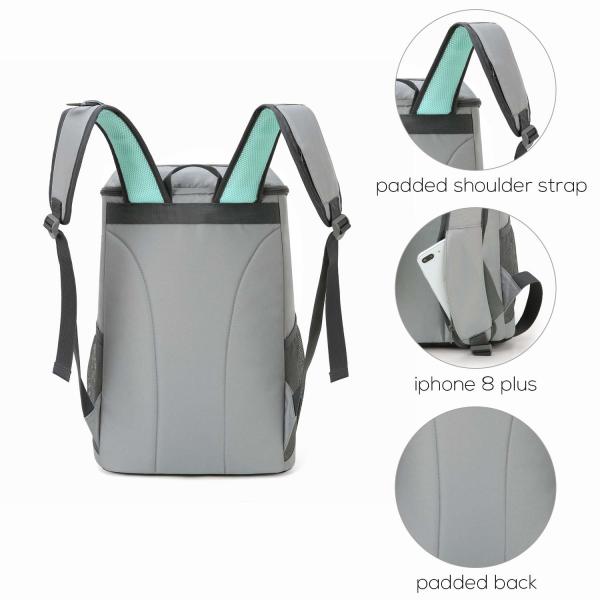 Portable 30 Cans Insulated Backpack Cooler Bag For Food Transport Large Capacity