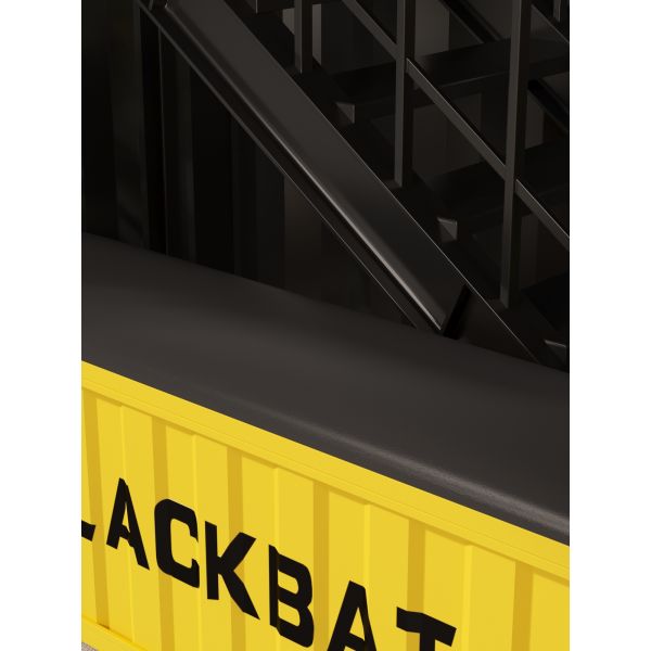 Customized Shipping Container Bench Yellow Iron Storage Bench Durable With PU Leather Seat
