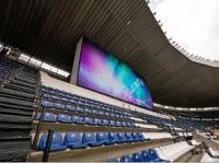 La publicidad de P10 a todo color llevó la etapa de la pantalla del panel/la bandera del marcador del estadio de los deportes
