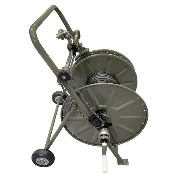 LSZH Tactical Fiber Optic Cable Reel ROHS ISO Enhanced FTTx Connectivity