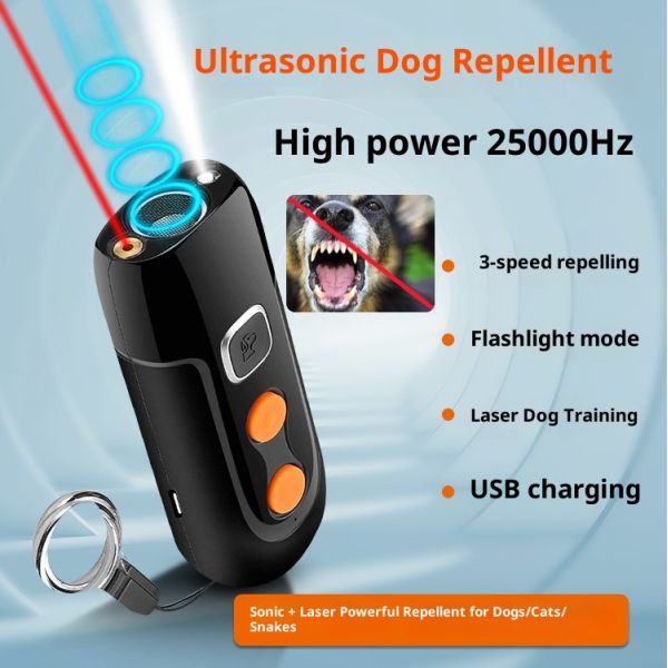 New Cross-border Hot-selling Eco-friendly Rechargeable IP67 Waterproof Smart Ultrasonic Dog Repellent High Power Bark Control