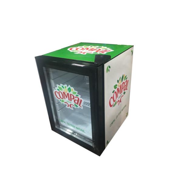 21L top single glass door beverage hotel mini fridge SC21