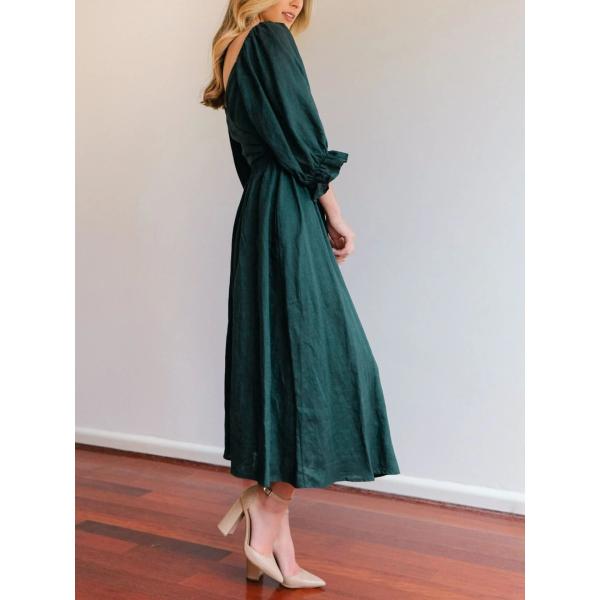 Vêtements à manches courtes et à col en V pour femmes Vêtements décontractés à genou