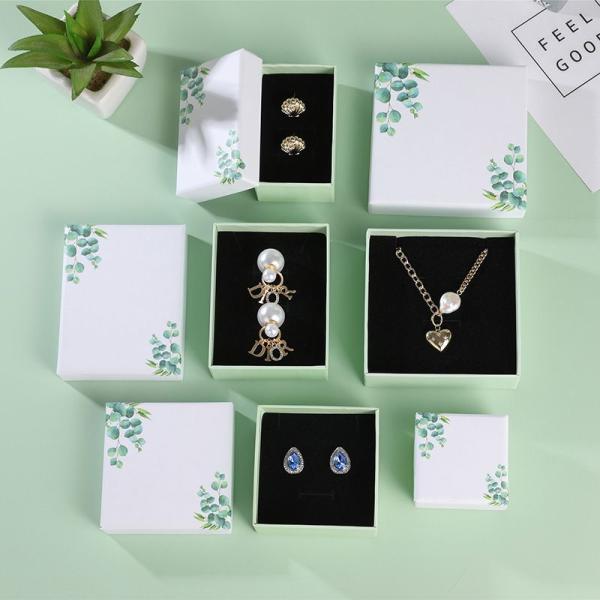 Ring Earrings Gift Boxes Jewellery Display Box With Hot Stamping Cute Design