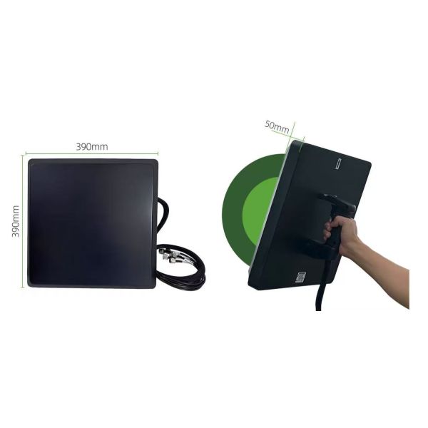 Handheld Flat Panel Antenna with RF Tail Cable and Connector - Customizable Dimensions and Colors for Anti Drone Module GaN
