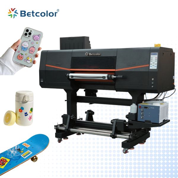 60cm UV DTF Printer Roll Laminator Printing Machine UV Transfer Label Stickers Printer XP-600 Heads Roll to Roll UV Printer