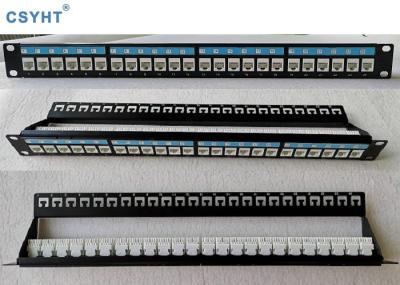 19'' STP/FTP Shield RJ45 24ports 1U Cat 5e, cat6,cat6A Blank Patch Panel