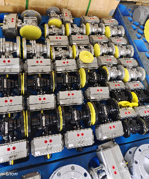 OEM Spring Return Ball Valves Single Action Pneumatic Actuator Ball Valve