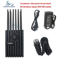 brouilleur 2G 3G 4G 5G WiFi GPS Lojack de signal de téléphone portable de rayon de 60w 40m