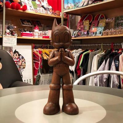 Cute Wooden Doll Exhibition Sculpture , cultural institutions Art Wooden Figure
