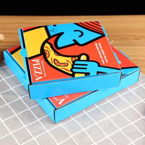 CMYK Corrugated Packaging Box 12 Inch  Cardboard Reusable Pizza Box