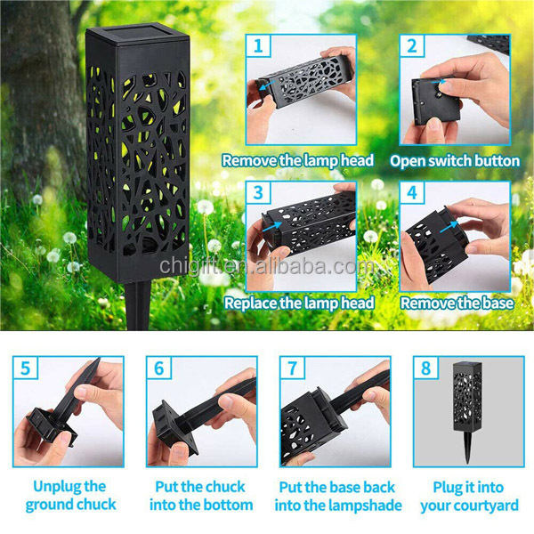 Lawn Decoration warm white Outdoor Solar Spot Lights With FCC RoHS Certification