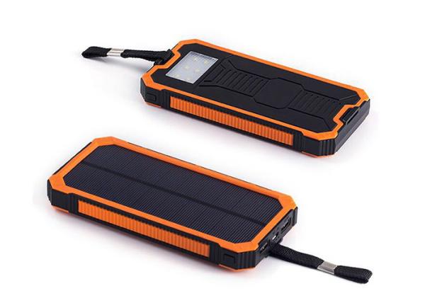 8000mAh Solar Mobile Power Bank , Mobile Solar Battery Charger For Phone