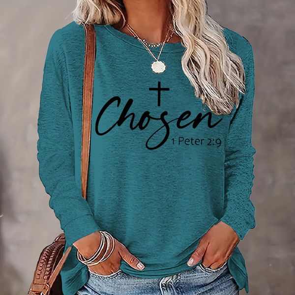 Customizable Dark Blue Long Sleeves Rose ODM T Shirts For Women