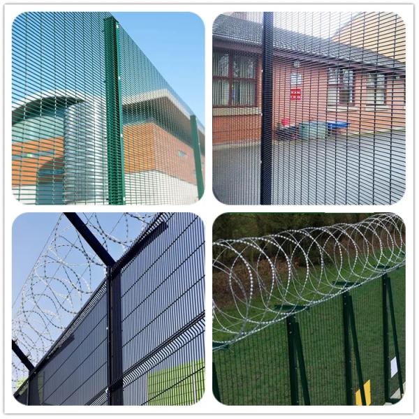 Easily Assembled High Security Prison Fencing Powder Coated Clear View