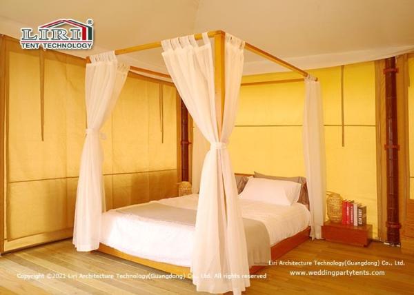 Customized 6m Span Glamping Tent hotel With Bathroom