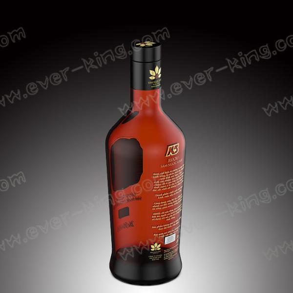 Botella de vidrio vacía estupenda de la vodka de Flint Clear 750ml para el licor