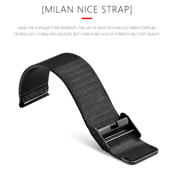 20mm Strap Width Luminous Quartz Stainless Steel Watch