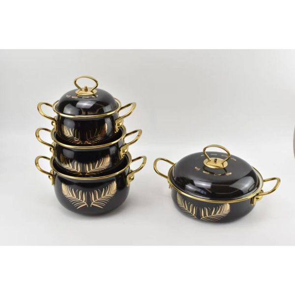 Enamel Cookware Casserole Pot Set Home Kitchenware Cooking Pot OEM Size