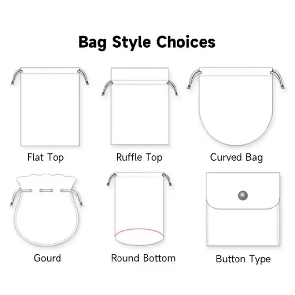 Bulk Velvet Jewelry Bags Ring Pouch With Snap Button 5x5