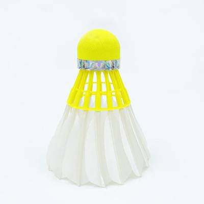 Yellow Badminton Training Shuttlecock Goose Flex Feather Stable Badminton Outdoor Shuttle