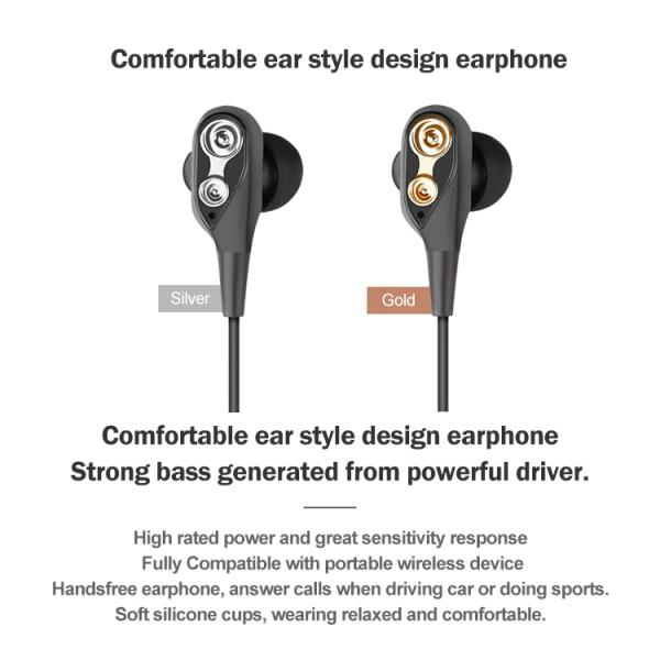 Dual Drivers 3.7V Tws True Wireless Stereo Earphones With Microphone
