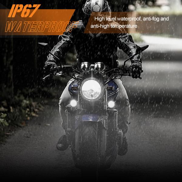 3 Beam Owl Dual Flashing Color Motorbike Spotlight Lamp Offroad Light