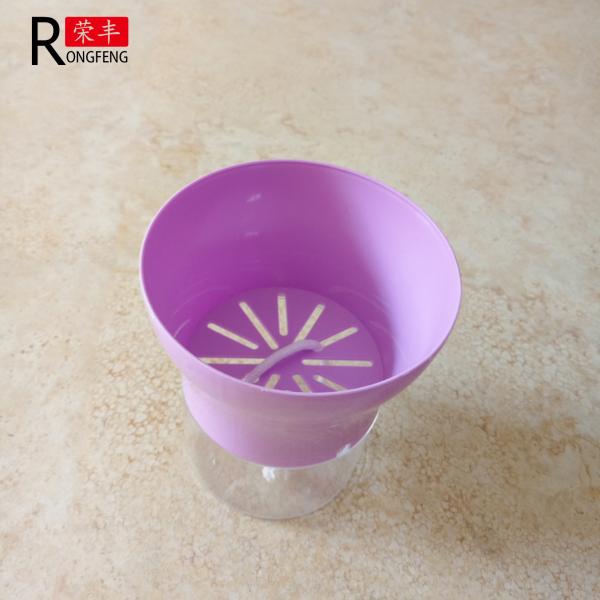 Blue Purple Plastic Flower Pots Cyclic Water Absorption OEM / ODM Available