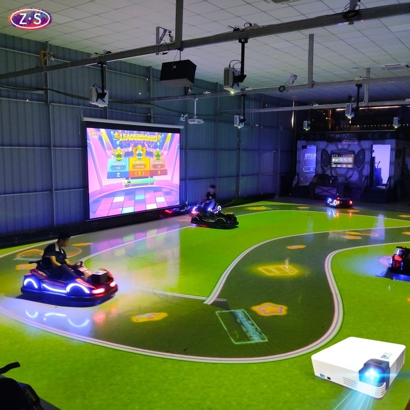  Family Entertainment Solution Go Kart Projection with Real Driving Experience
