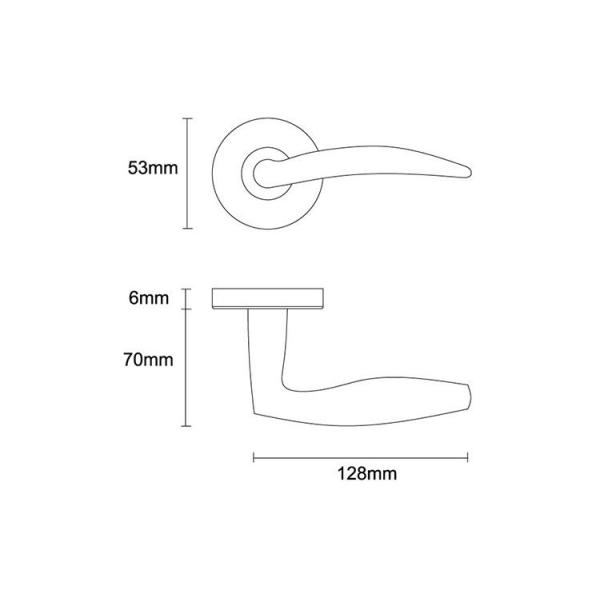 SS304 front door handle modern for residential/commercial exterior doors