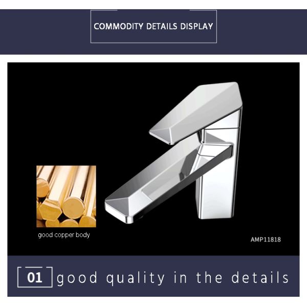 ARROW Modern Brass Polished Single-Hole Deck-Mounted Basin Mixer Faucet with 5-Year Warranty and Ceramic Valve Core