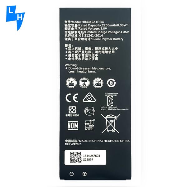 HB4342A1RBC 3.8V 2200mAh Batería de litio recargable para Huawei Y5 II 2 Y6 Ascend