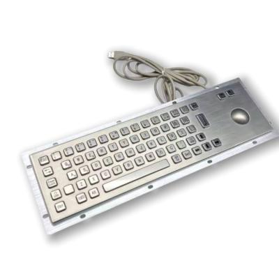 IP65 Water Proof Industrial Keyboard With Trackball Vandal Proof IK07 Optical Sensor Industrial Grade
