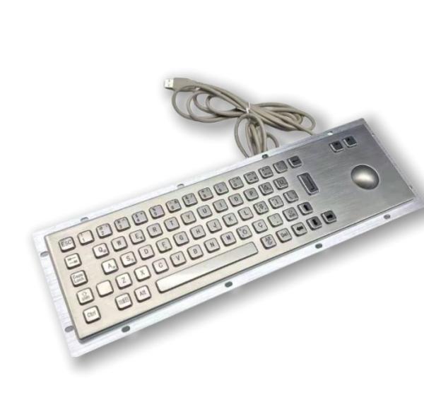 IP65 Water Proof Industrial Keyboard With Trackball Vandal Proof IK07 Optical Sensor Industrial Grade
