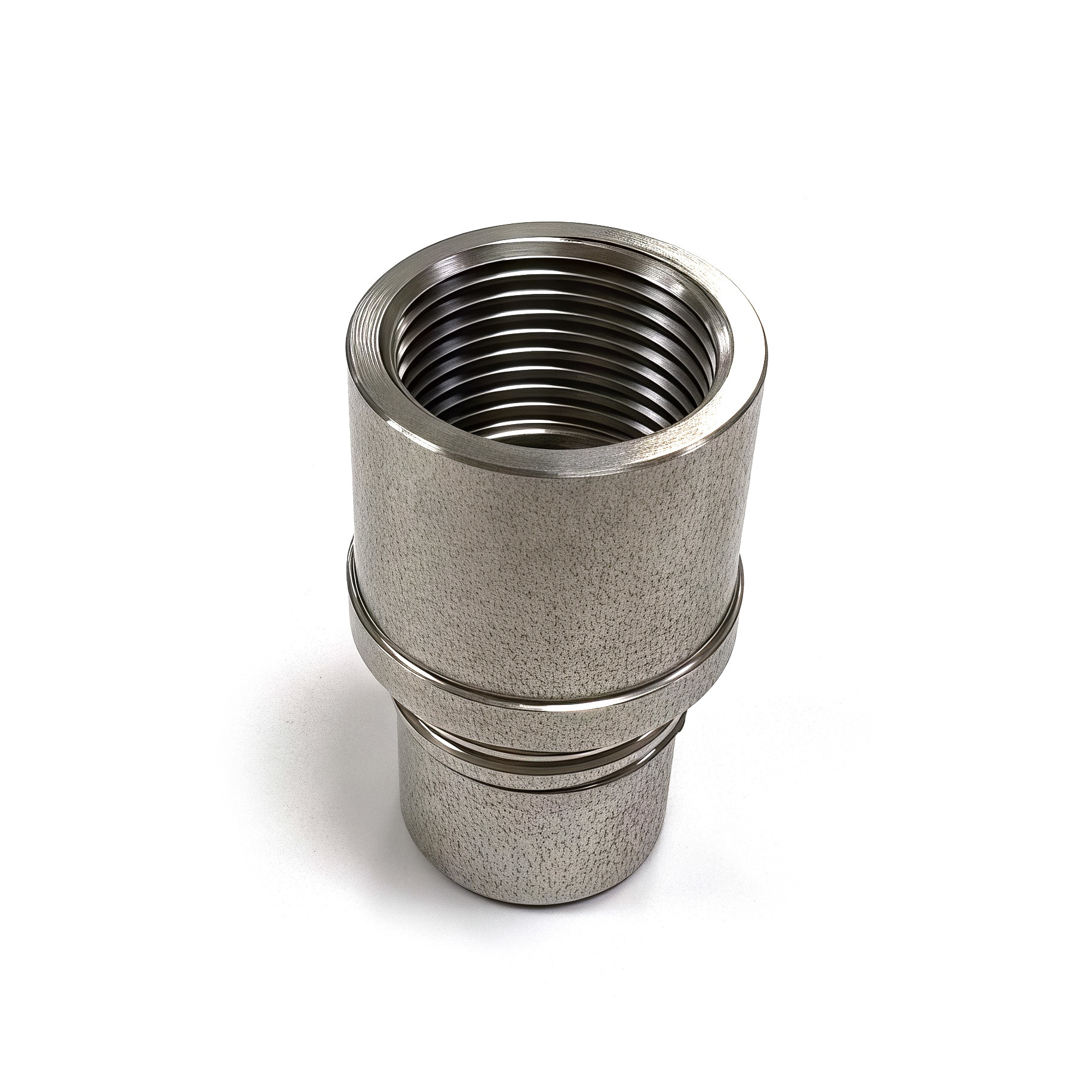 Custom Swiss Turned SUS304 Threaded Coupling Sleeve OEM CNC Turning Fluid Fitting CNC Machined Hose Adapter Connector