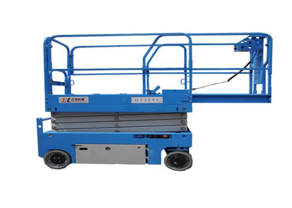 320kg Movable  Electric Scissor Lift Carts 381*127mm Tire Size High Capacities