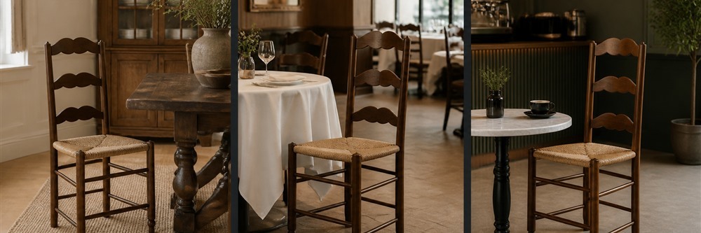 Rush Seat Traditional Ladder Back Chair  CYC-062