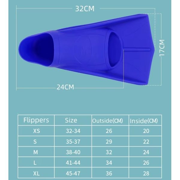 Soft Silicone Custom Logo Short Blade Swimming Fins For Adult Snorkeling And Diving Training