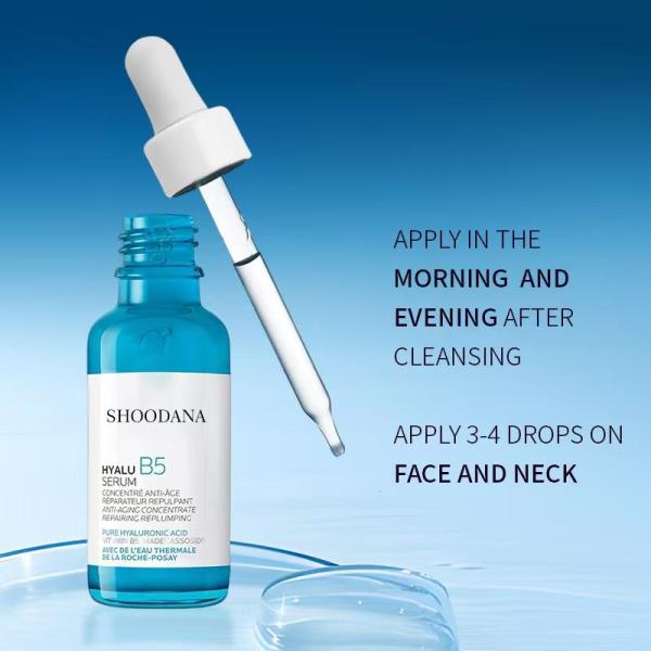 Pure Hyaluronic Acid Serum Vitamin B5 Anti-Aging Hydrating Repairing Fine Lines Wrinkles Safe for Sensitive Skin Face Targeted