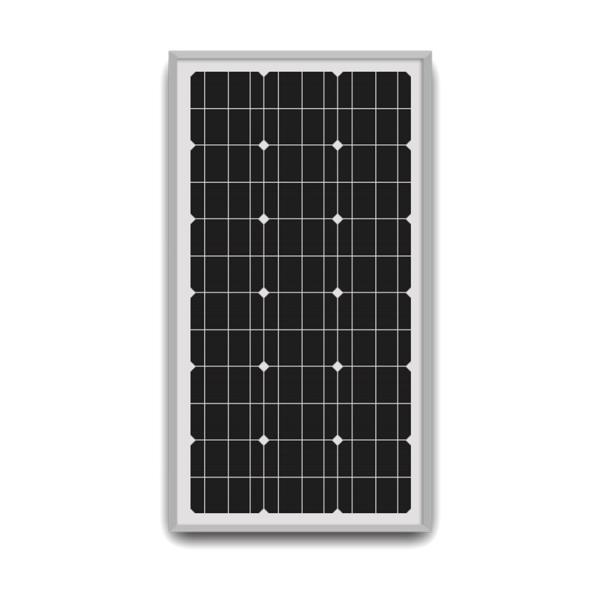 White Frame Monocrystalline Solar Panel , 12V 80W Solar Panels For RV Roof