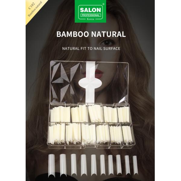 A101 Natural Color Full Cover False Nails Tips for Professional French Manicure Style