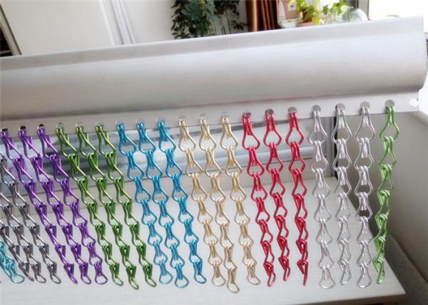 Anodised Deco Mesh Rope Aluminium Chain Door / Fashion Fly Screen Curtain