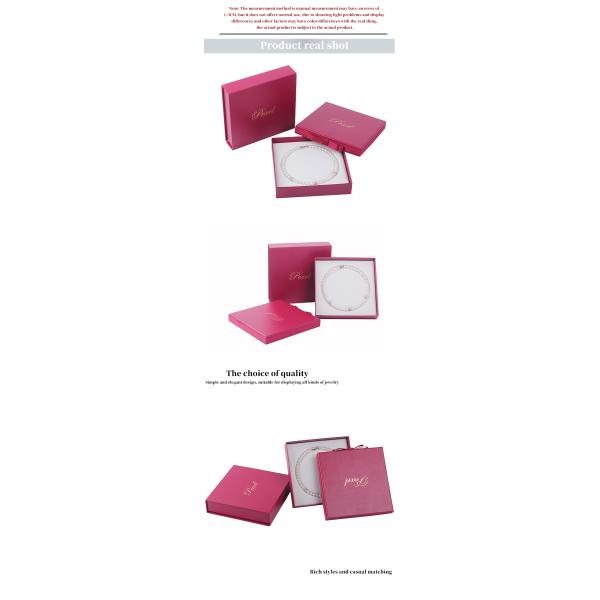 Hanhong Taille personnalisée bijoux rouges carton papier boîte à manches pour le collier de bracelet