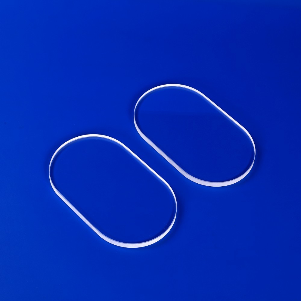 Customized Heat Resistance Polished Transparent Fused Quartz Plate Long Strip Shape Thin Glass