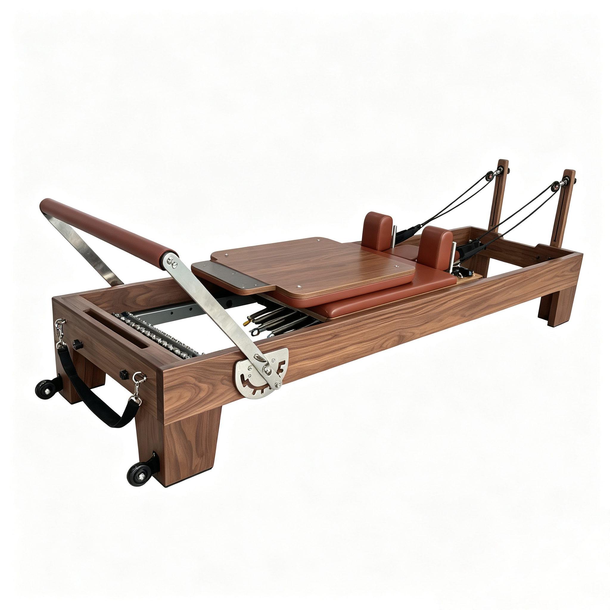 Premium Solid American Walnut Pilates Reformer Bench Home Machine ODM