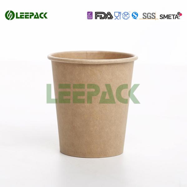 10 oz Eco Friendly  Custom Disposable Kraft Coffee Paper Cups fully HD Printing Wholesale hot drink paper cup with lids