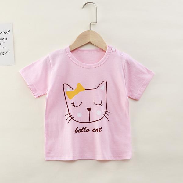 1.3m Children'S Sports Shirts Animal Print Striped Short Sleeved For Boys