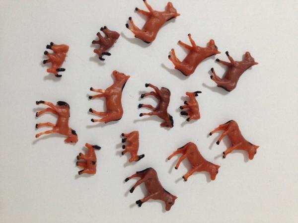 ABS plastic animals cows,horse and sheep Architectural model Animals for farm working