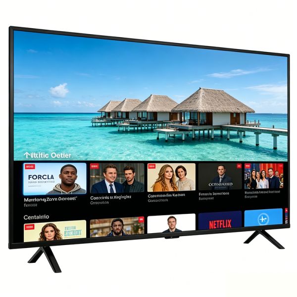 55 Inch 4K Smart TV Ultra HD Thin Bezel Android Television for Home